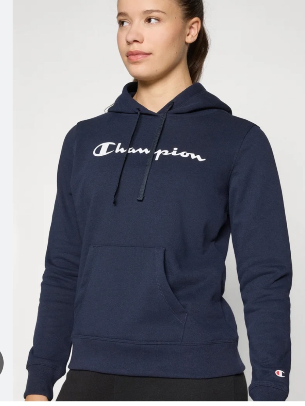 Champion - basic logo hoodie - navy